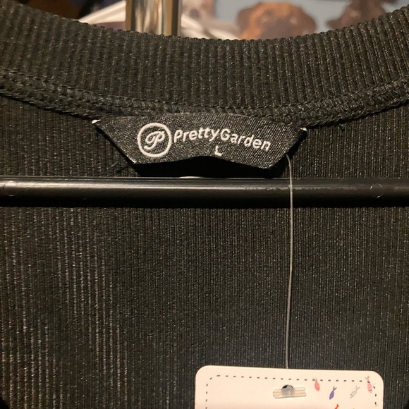 Prettygarden Elegant Black Ruffle Sleeve Top - Picture 3 of 3